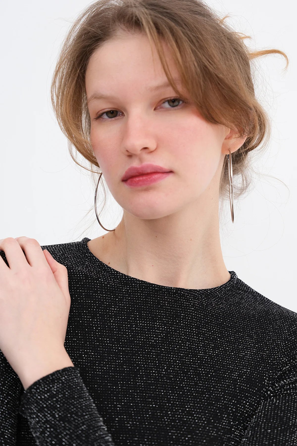 Silvery-Black_Ruched-Mini-Dress-addax