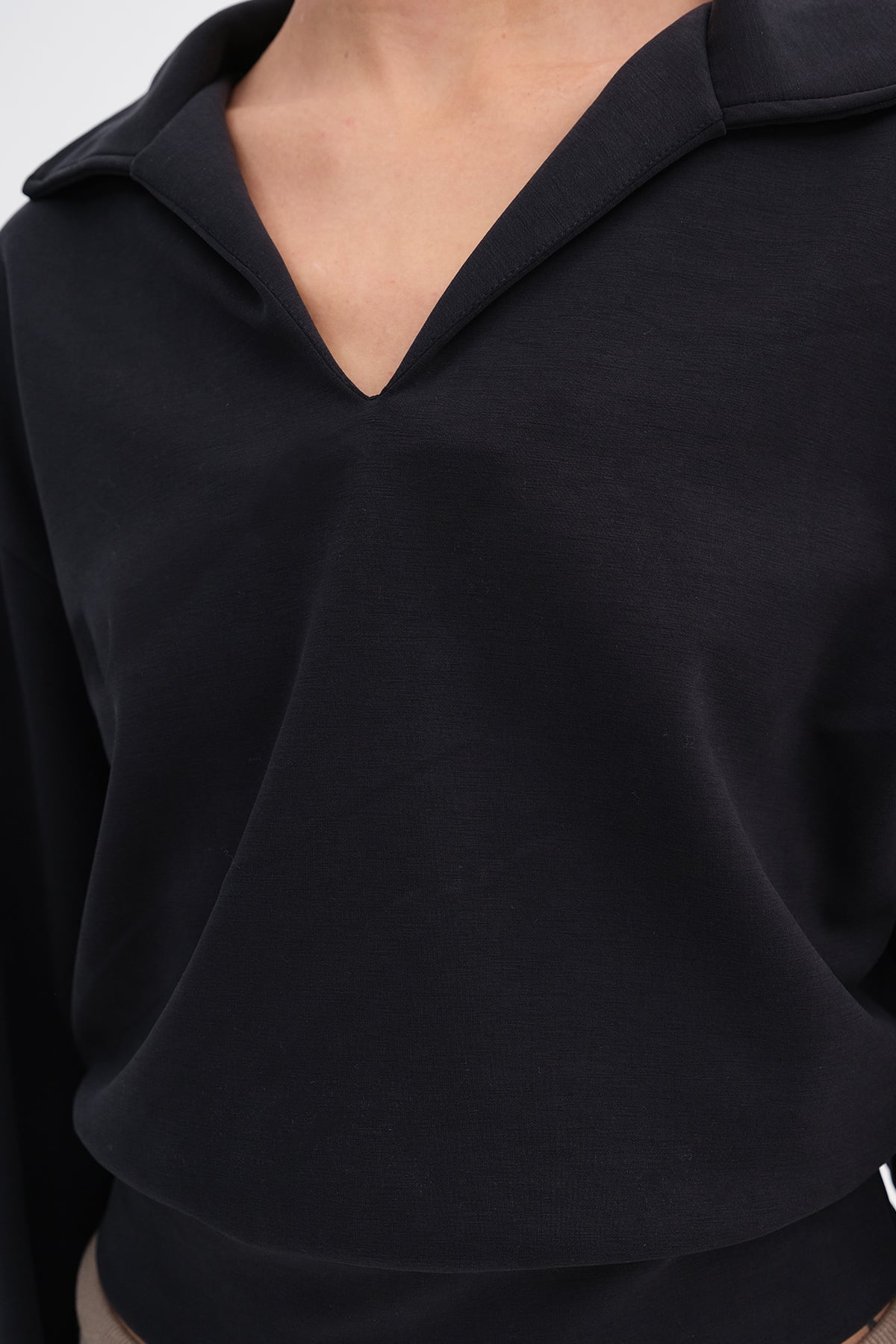 Charcoal_Modal-Polo-Neck-Sweatshirt-addax