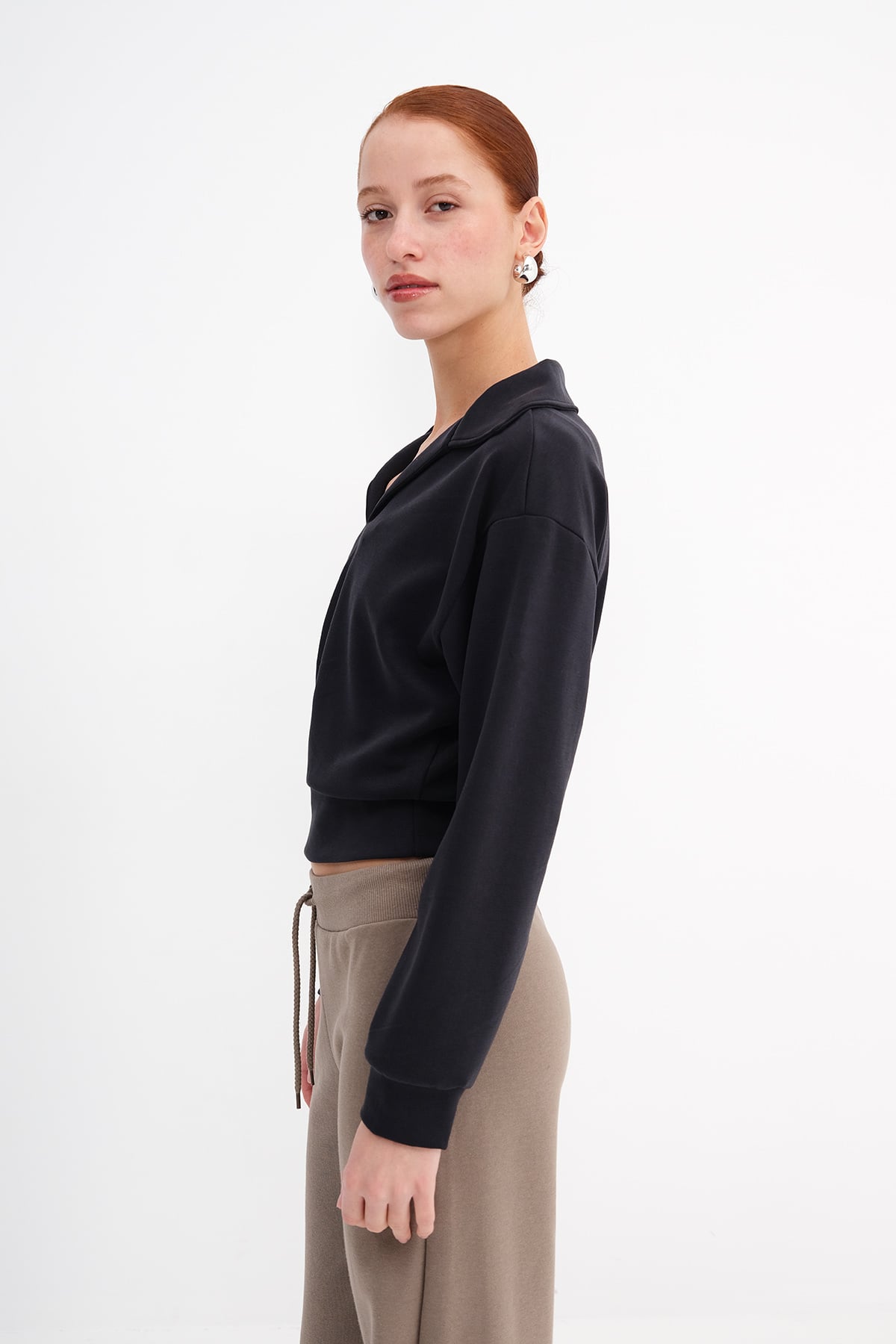Charcoal_Modal-Polo-Neck-Sweatshirt-addax