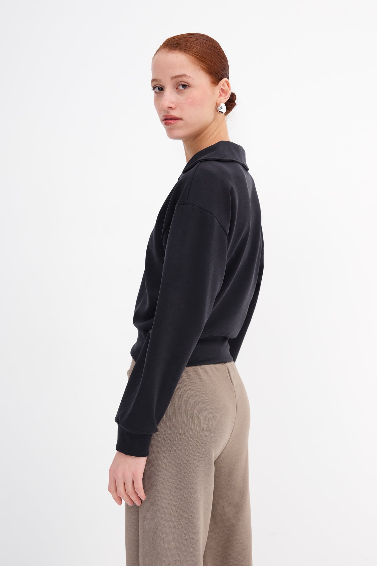 Charcoal_Modal-Polo-Neck-Sweatshirt-addax