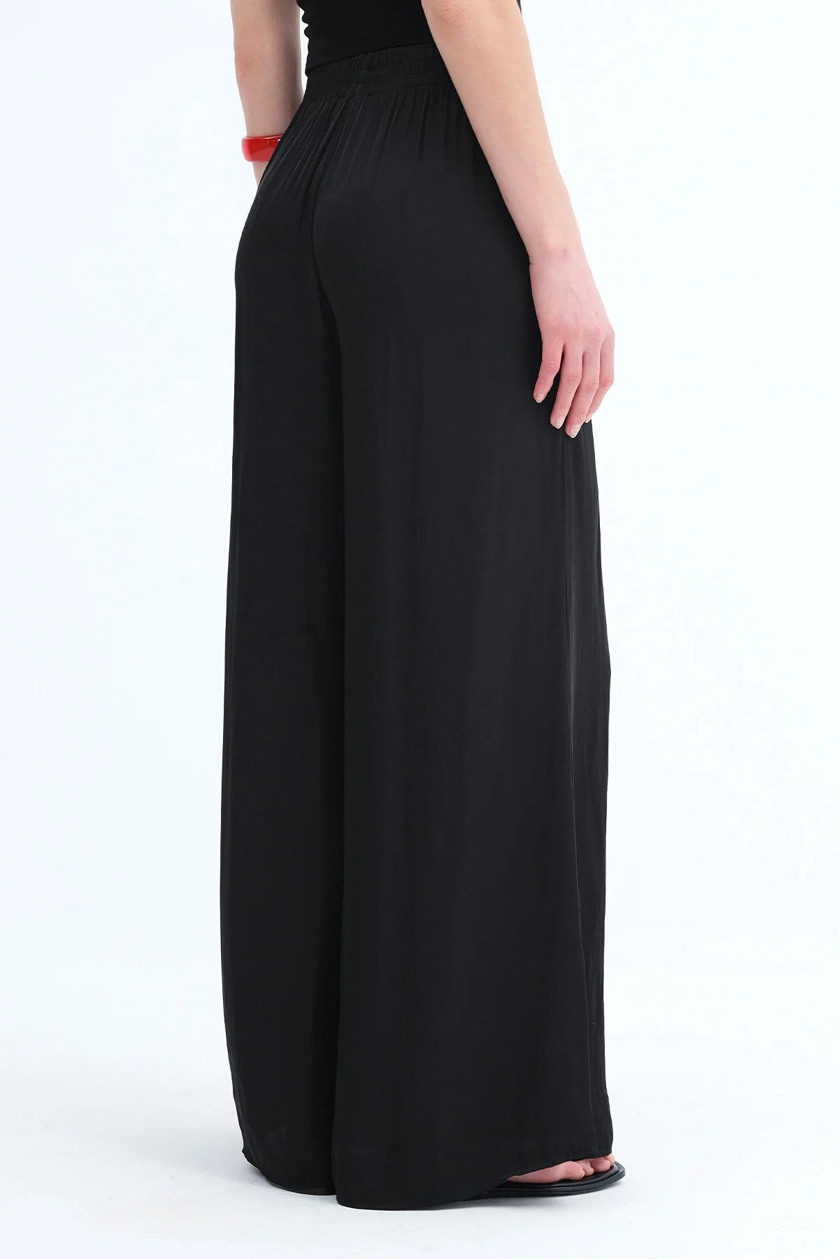 Black_Satin Wide-Leg-Pants-addax
