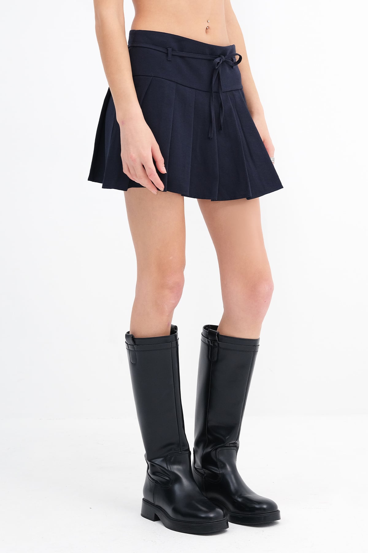 Night-Blue_Pleated-Mini-Skirt-addax