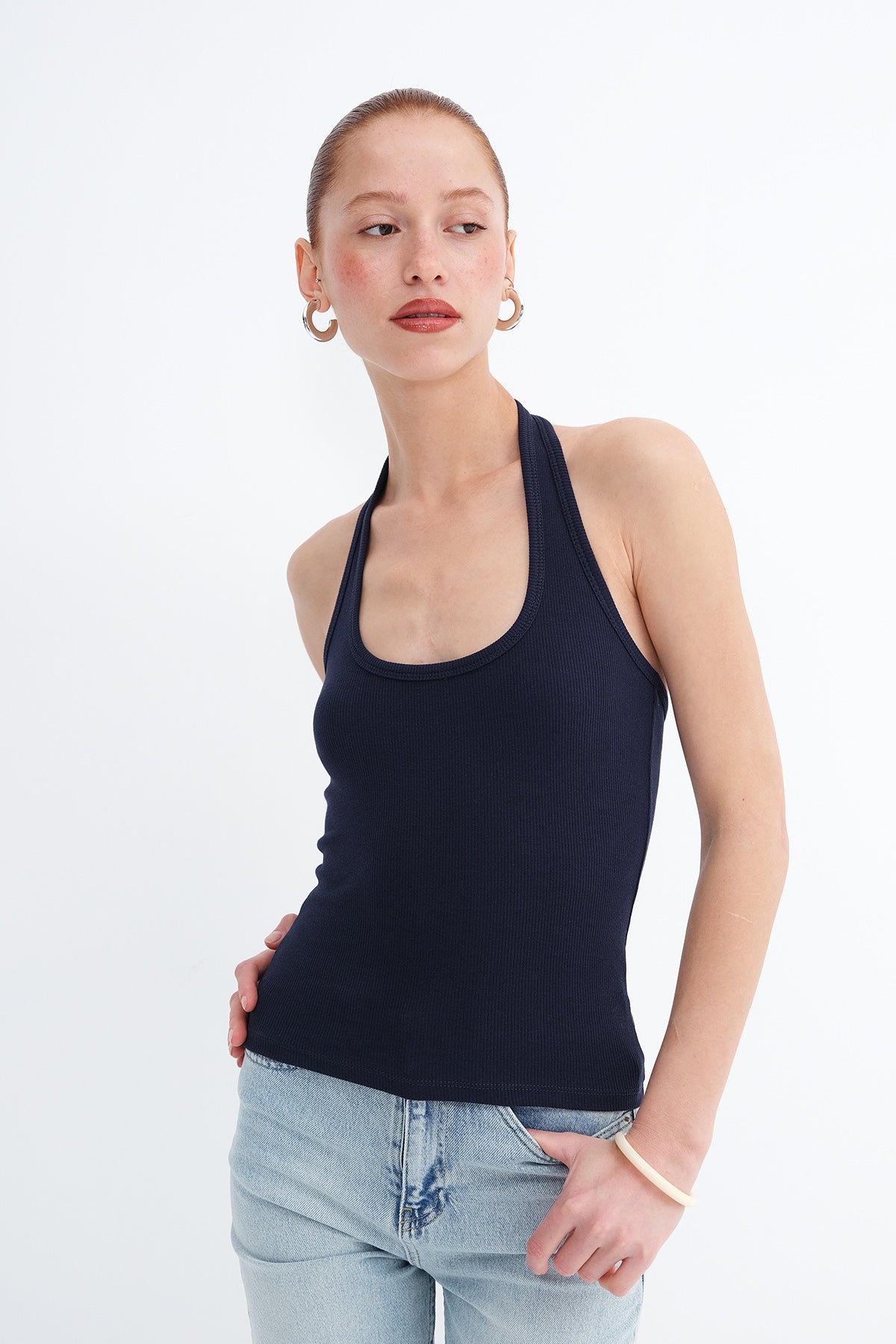 Dark-Night-Blue_Halter-Neck-Tank-Top-addax