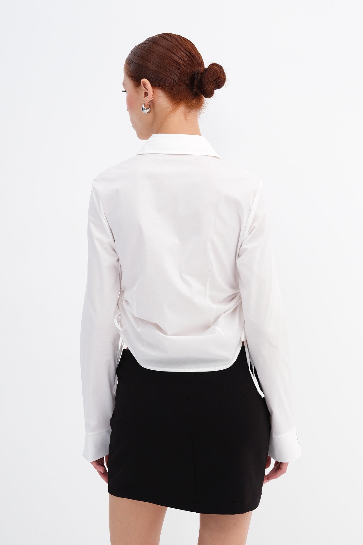 White_Ruched-Side-Shirt-addax