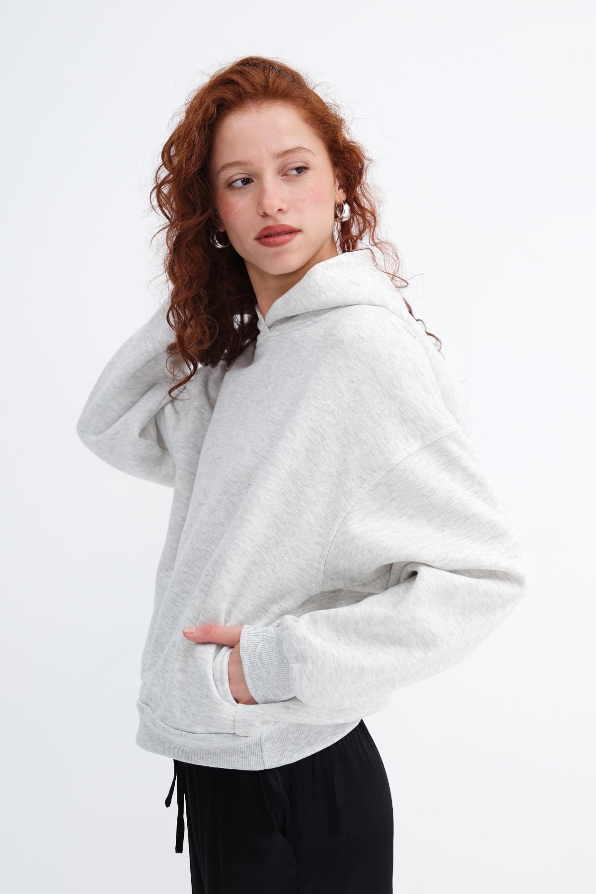 Grey-Melange_Glitter-Hooded-Sweatshirt-addax