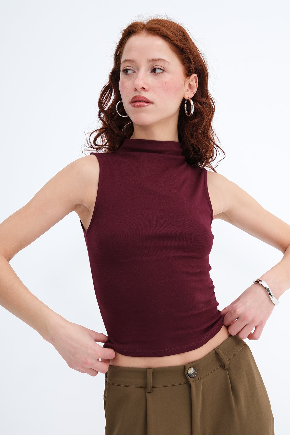 Dark-Maroon_High-Neck-Tank-Top-addax