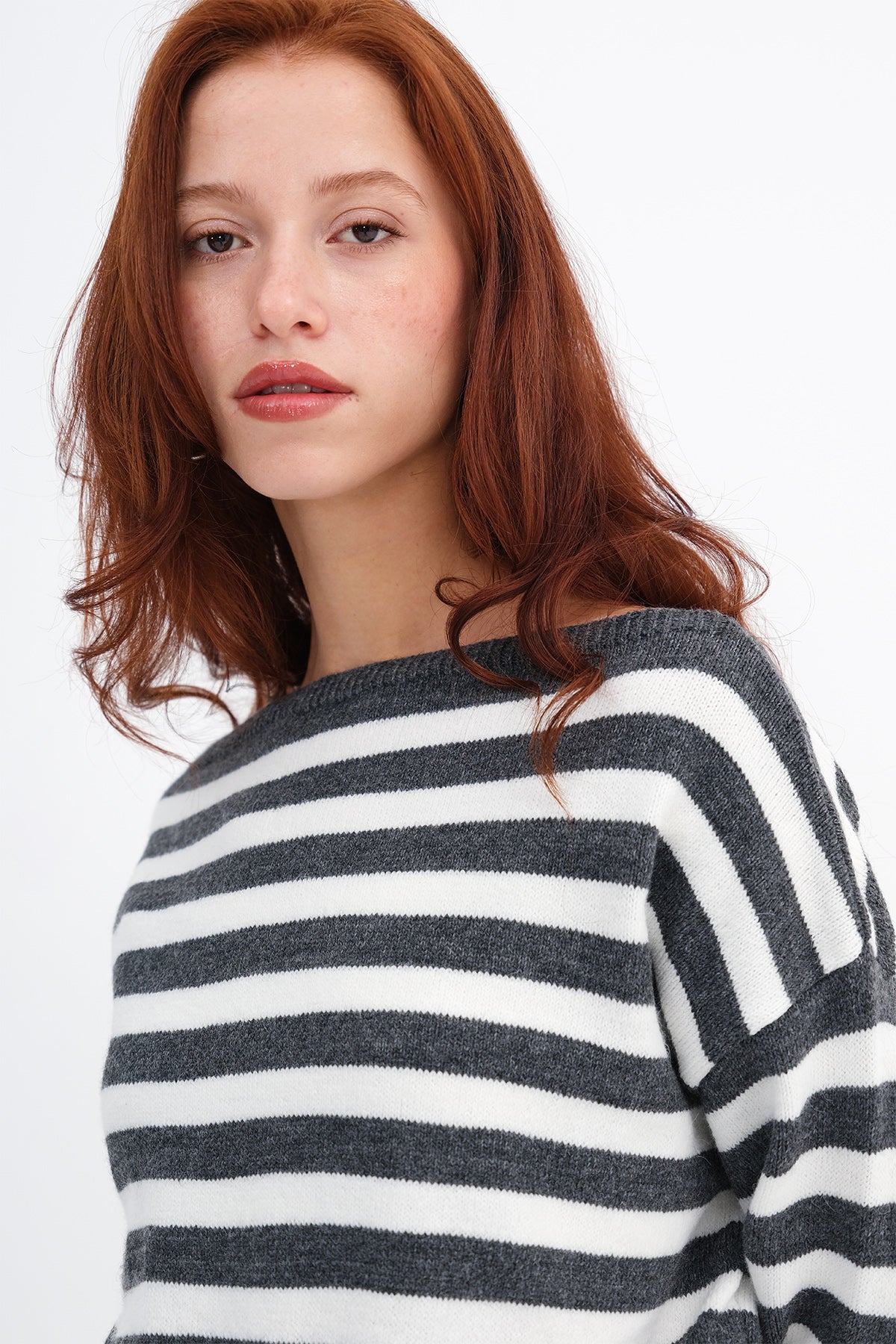 Charcoal-Ecru_Boat-Neck-Striped-Knit-Sweater-addax