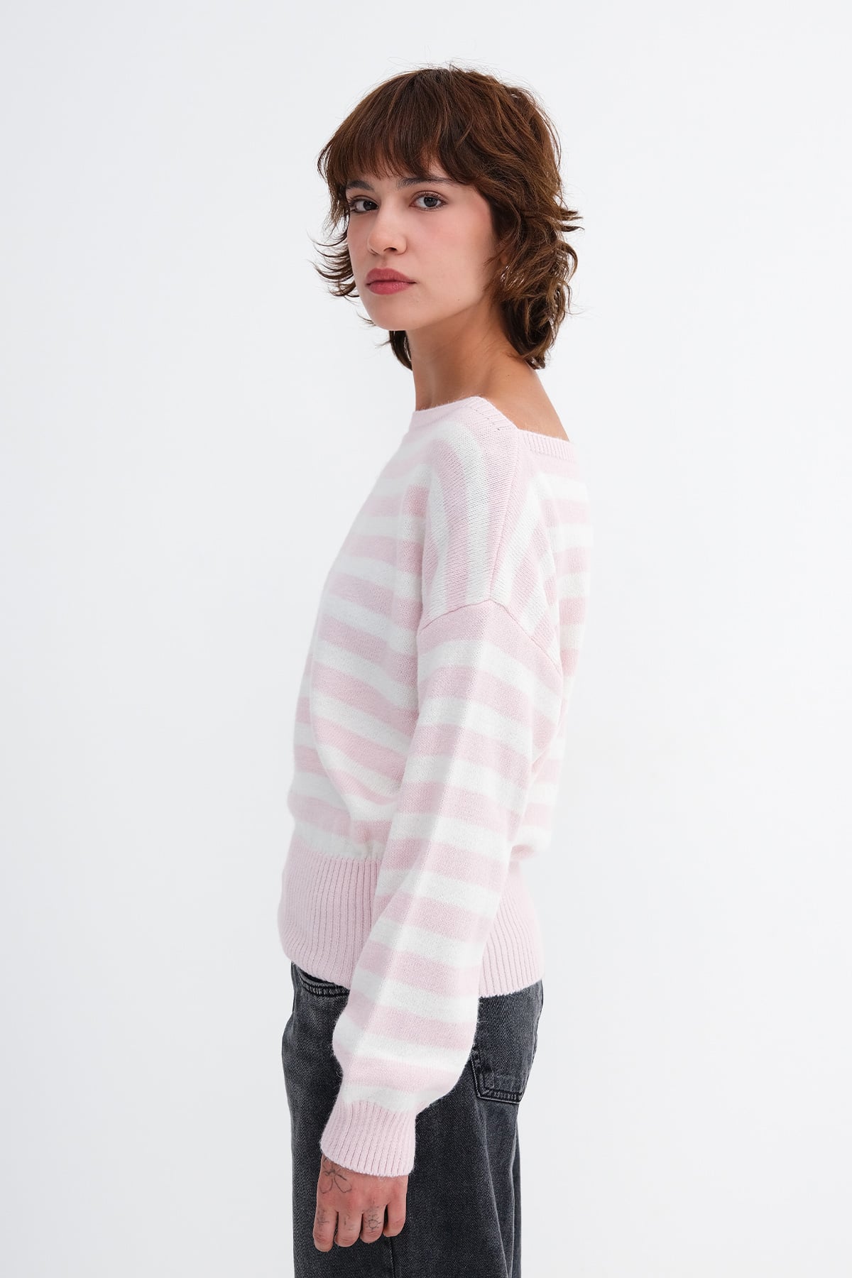 Lotus-Ecru_Boat-Neck-Striped-Knit-Sweater-addax