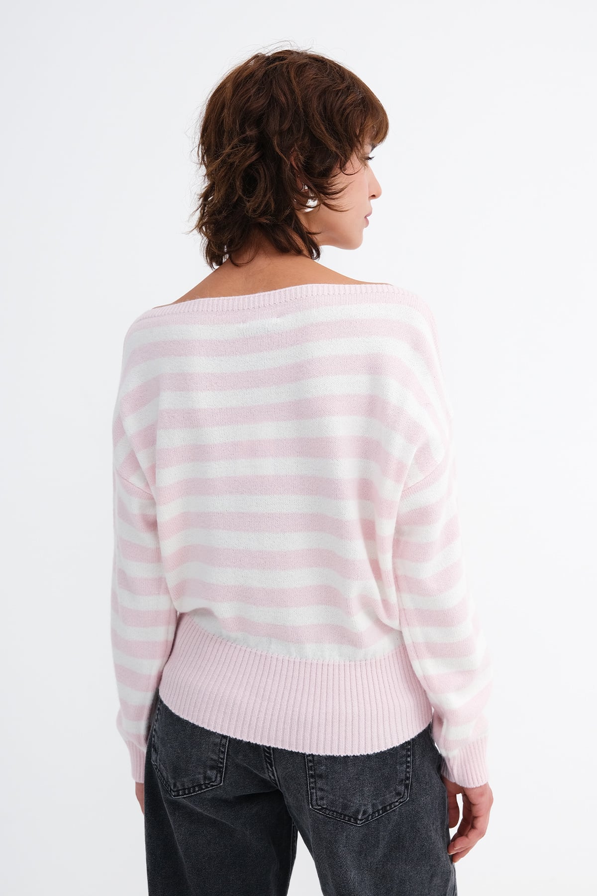 Lotus-Ecru_Boat-Neck-Striped-Knit-Sweater-addax
