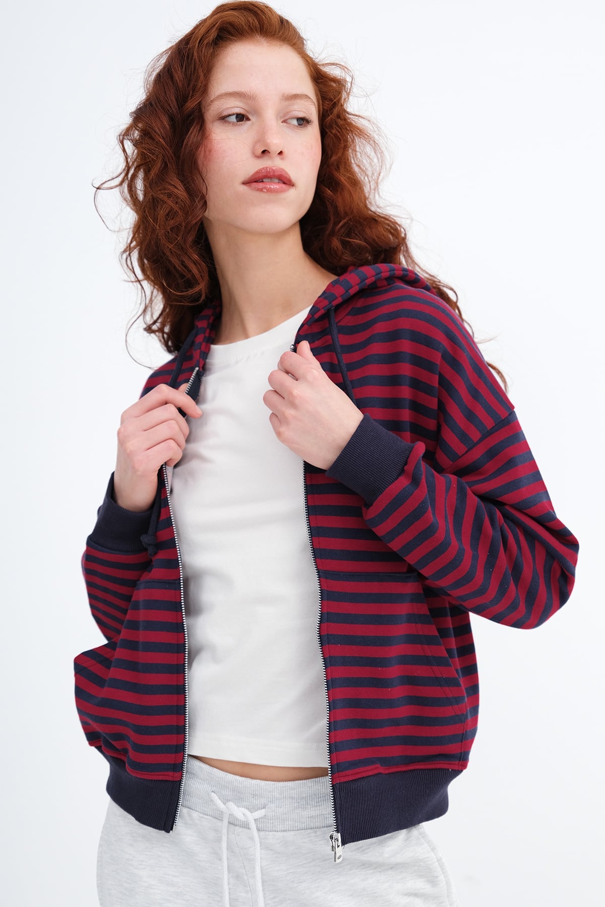 Burgundy---Night-Blue_Striped-Hooded-Cardigan-addax
