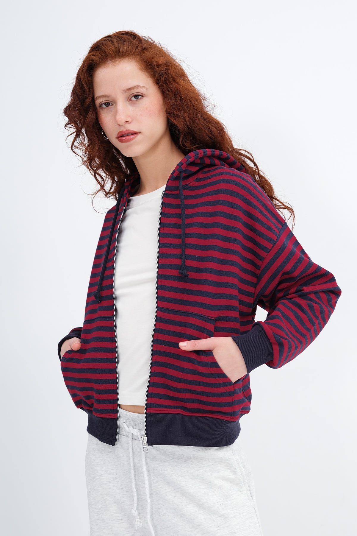 Burgundy---Night-Blue_Striped-Hooded-Cardigan-addax