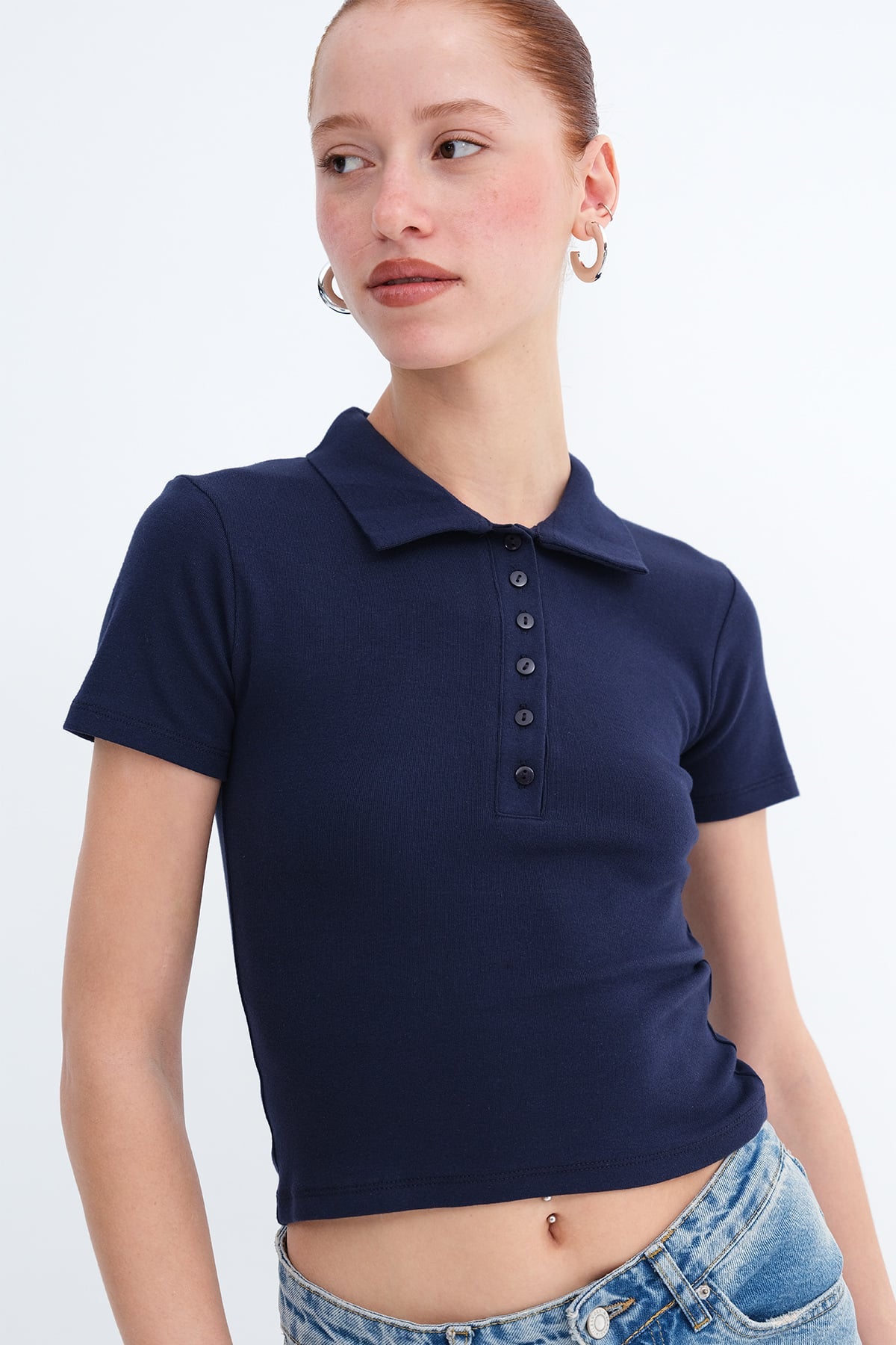 Night-Blue_Polo-Neck-Buttoned-T-shirt-addax