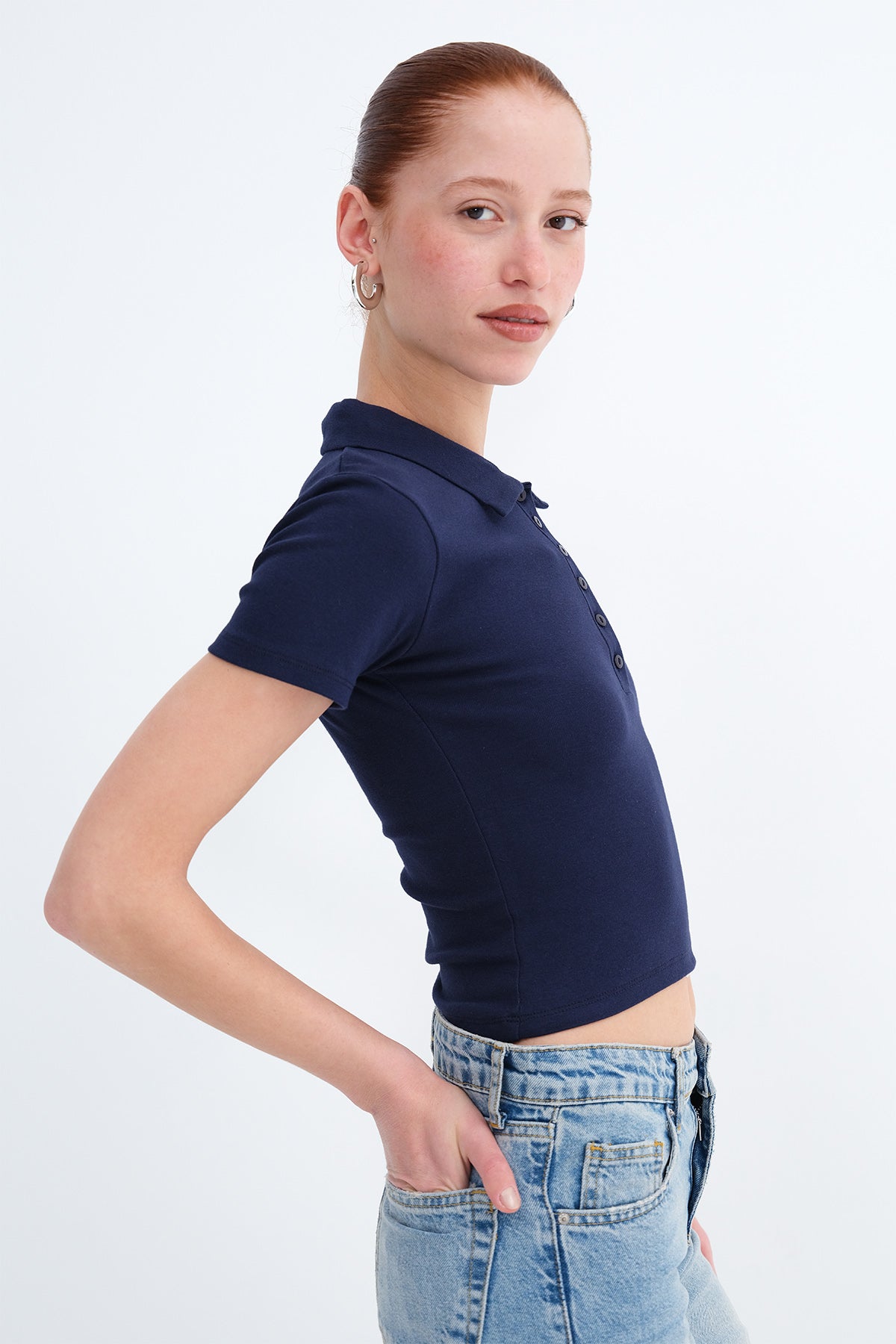 Night-Blue_Polo-Neck-Buttoned-T-shirt-addax