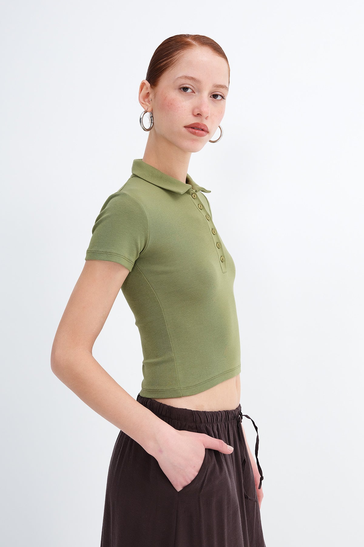 Matcha_Polo-Neck-Buttoned-T-shirt-addax