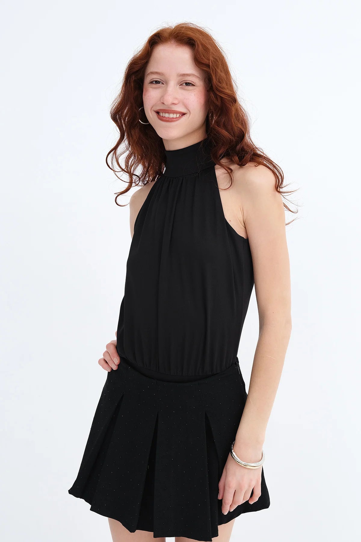 Strappy Neck Bodysuit