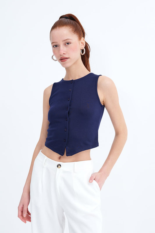 Night-Blue_Crew-Neck-Buttoned-Vest-addax