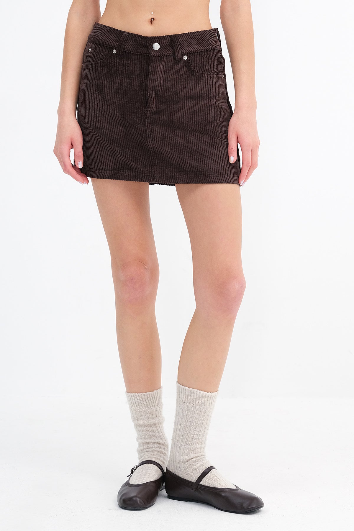 Brown_Ribbed-Velvet-Mini-Skirt-addax
