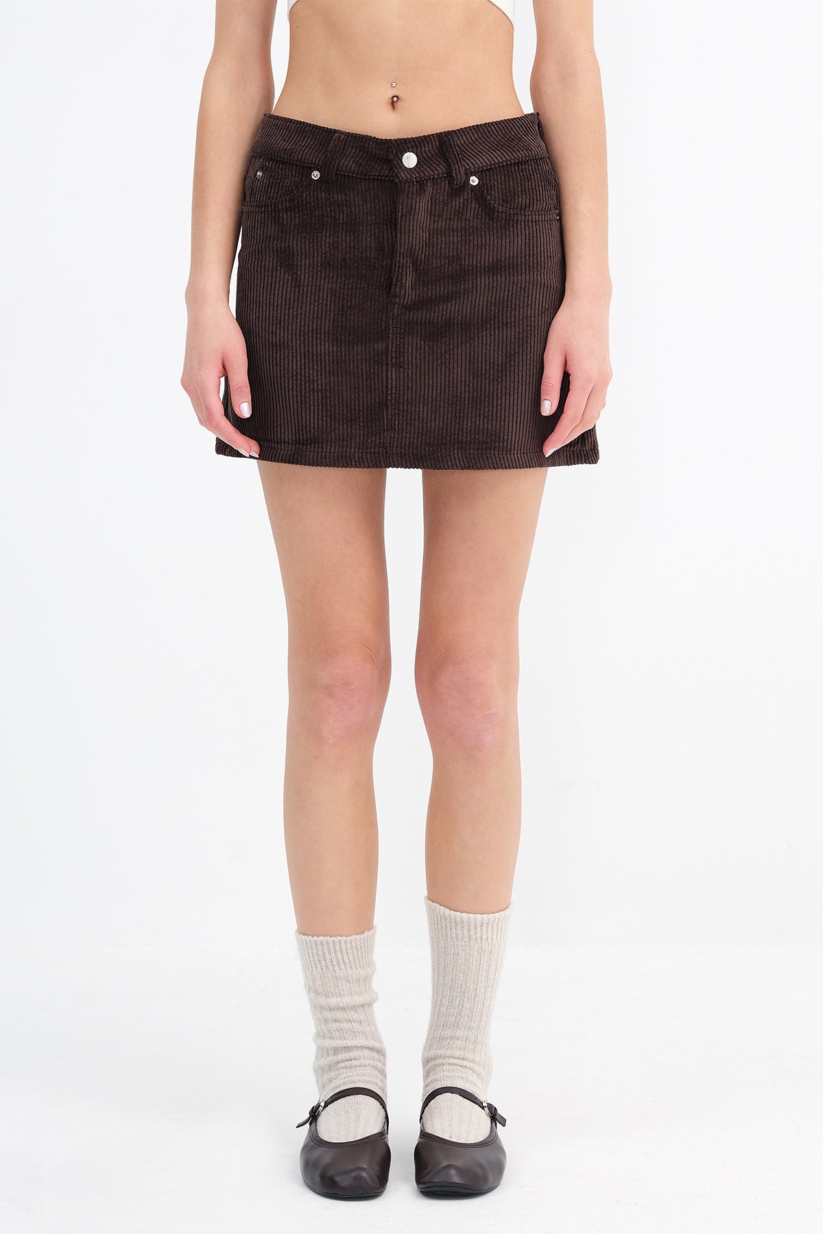Brown_Ribbed-Velvet-Mini-Skirt-addax