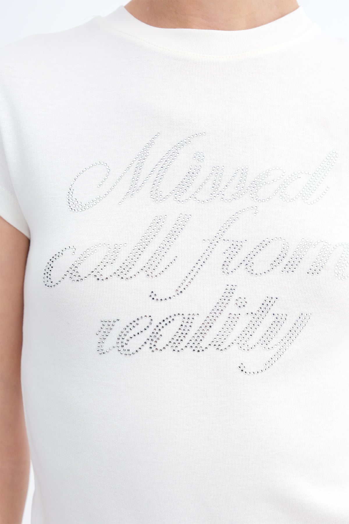 Ecru_Crew-Neck-Rhinestone-T-shirt-addax