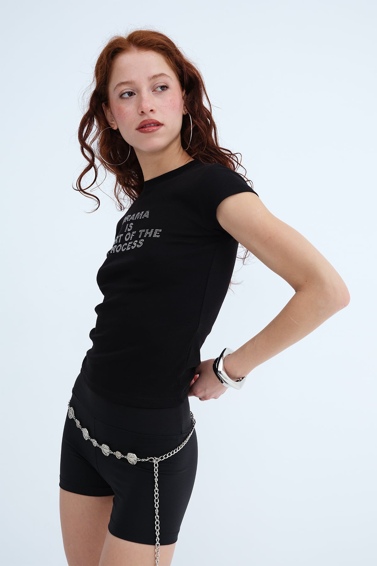 Black_Crew-Neck-Embellished-T-shirt-addax