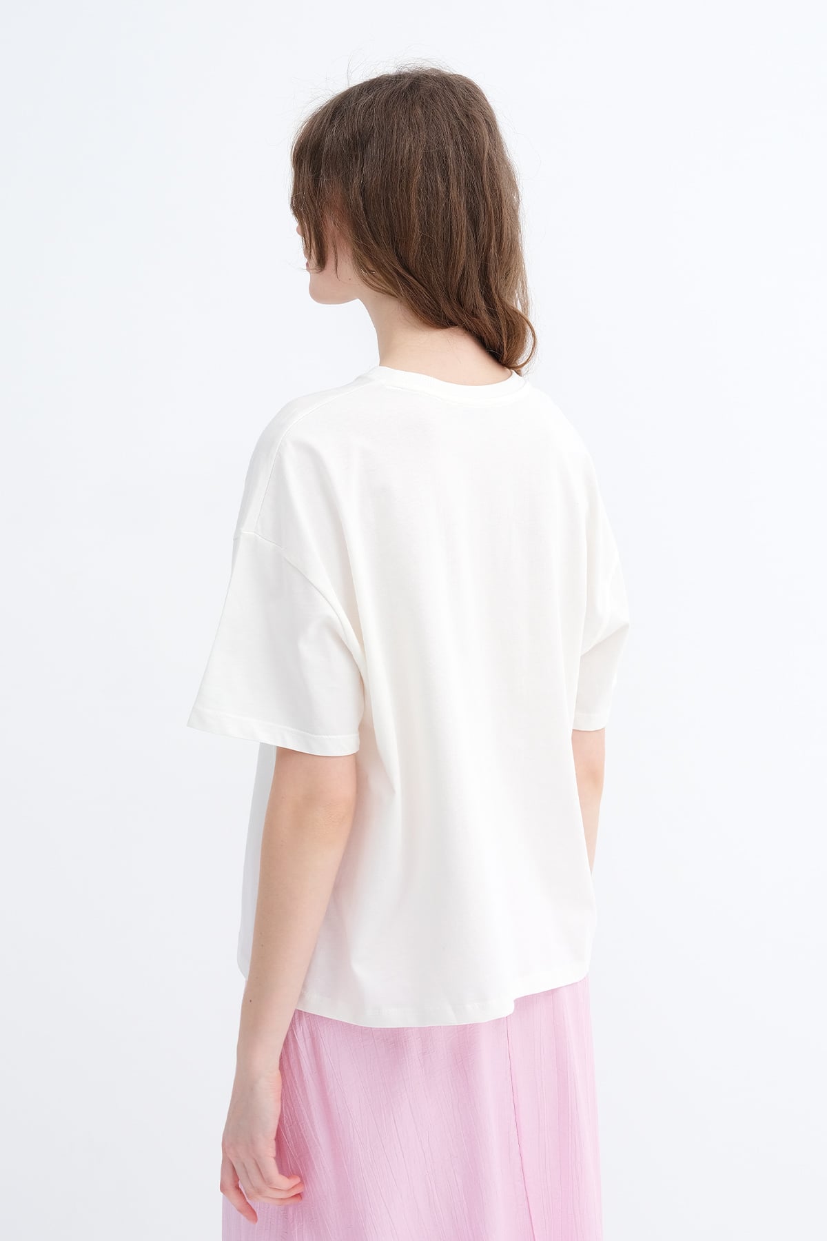 Ecru_Floral-Print-T-shirt-addax