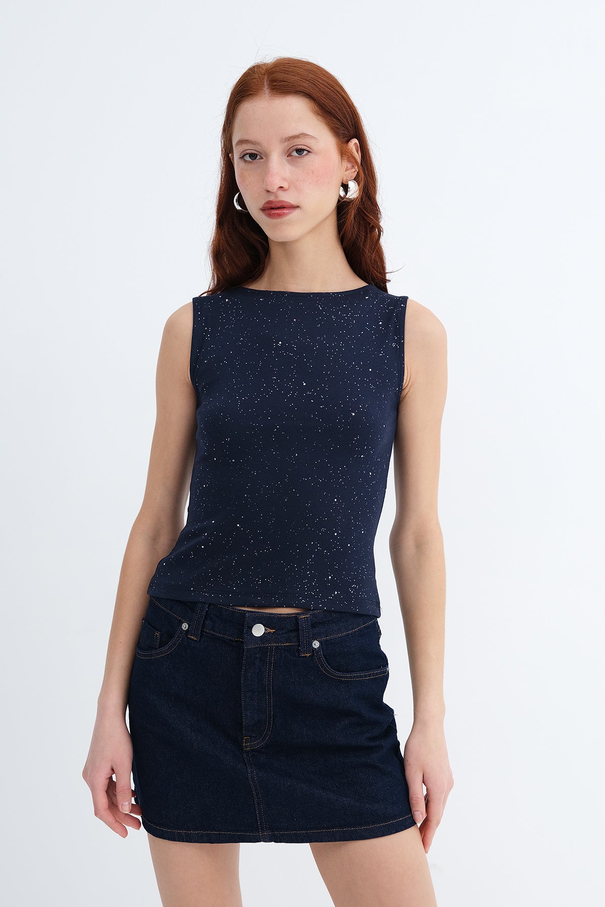 Silvery-Navy-blue_Sleeveless-Shimmery-Tank-Top-addax