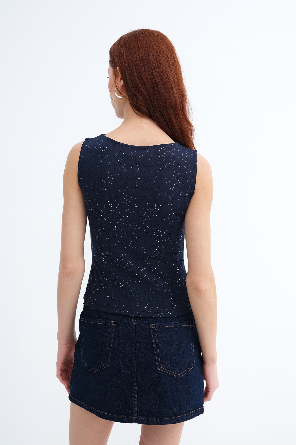 Silvery-Navy-blue_Sleeveless-Shimmery-Tank-Top-addax