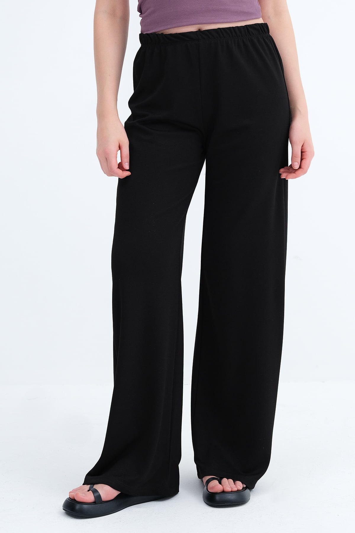 Black_Elastic-Waist-Pants-addax