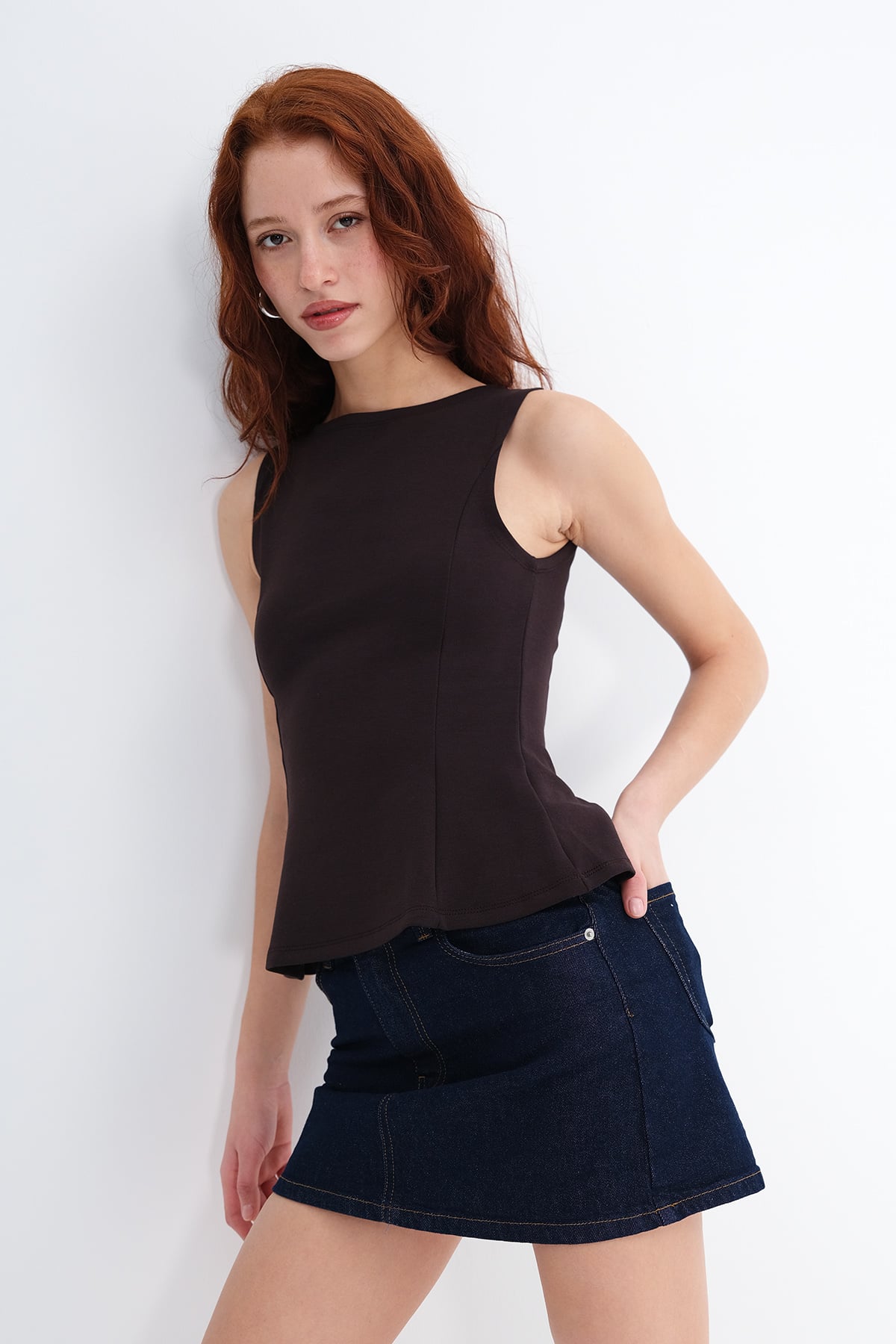 Bitter-Coffee_Crew-Neck-Peplum-Blouse-addax