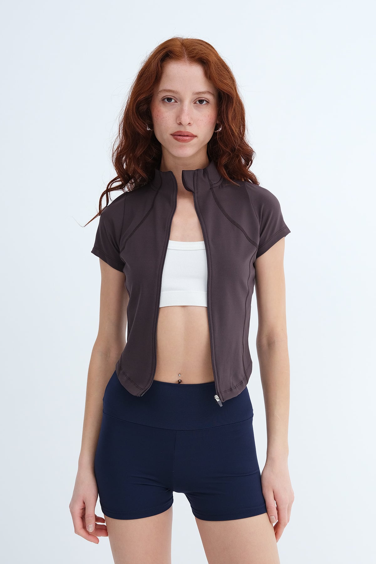 Soft-Brown_Short-Sleeve-Zippered-Cardigan-addax