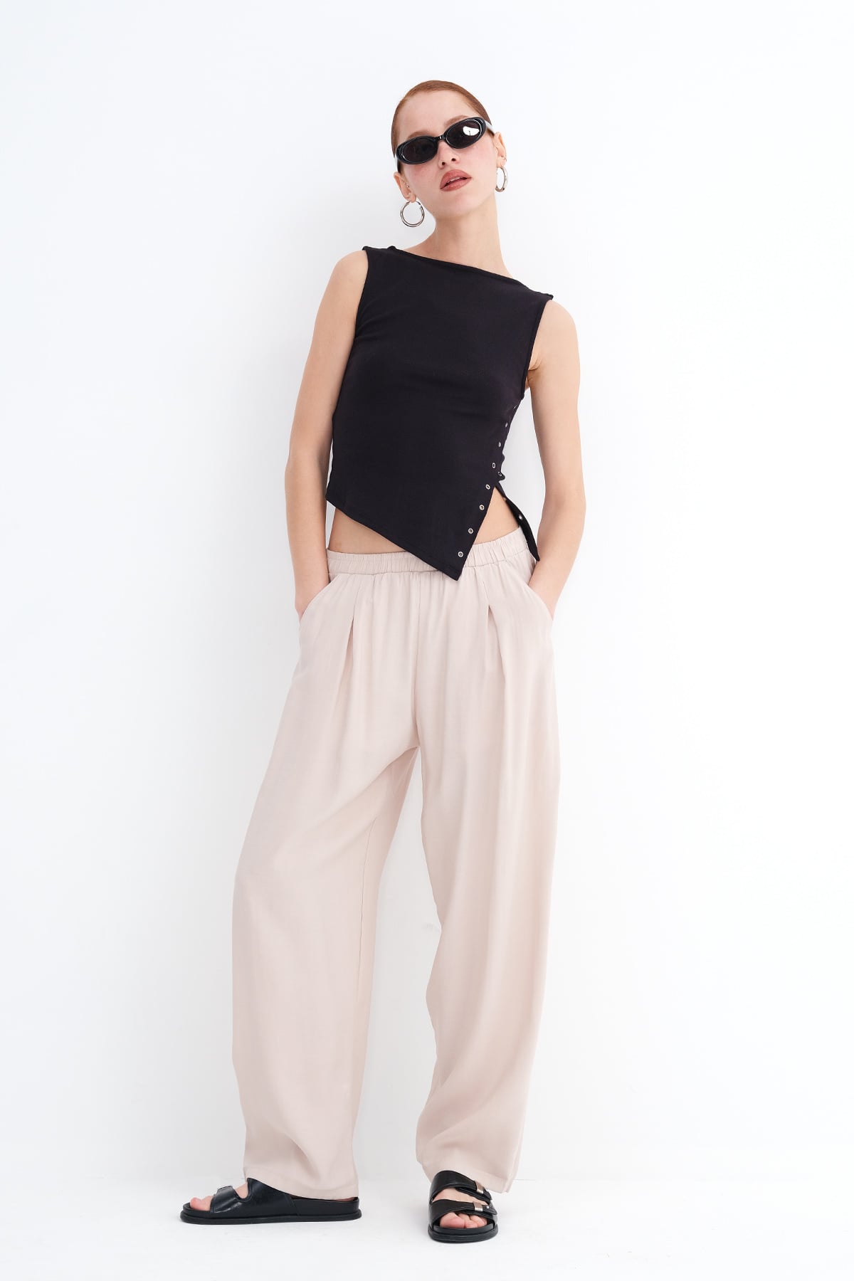 Elastic Waist Modal Pants