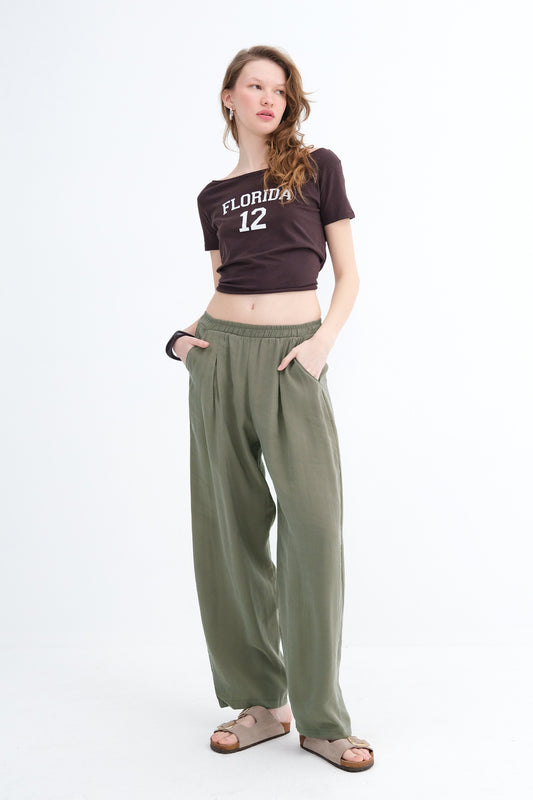 Khaki_Elastic-Waist-Modal-Pants-addax
