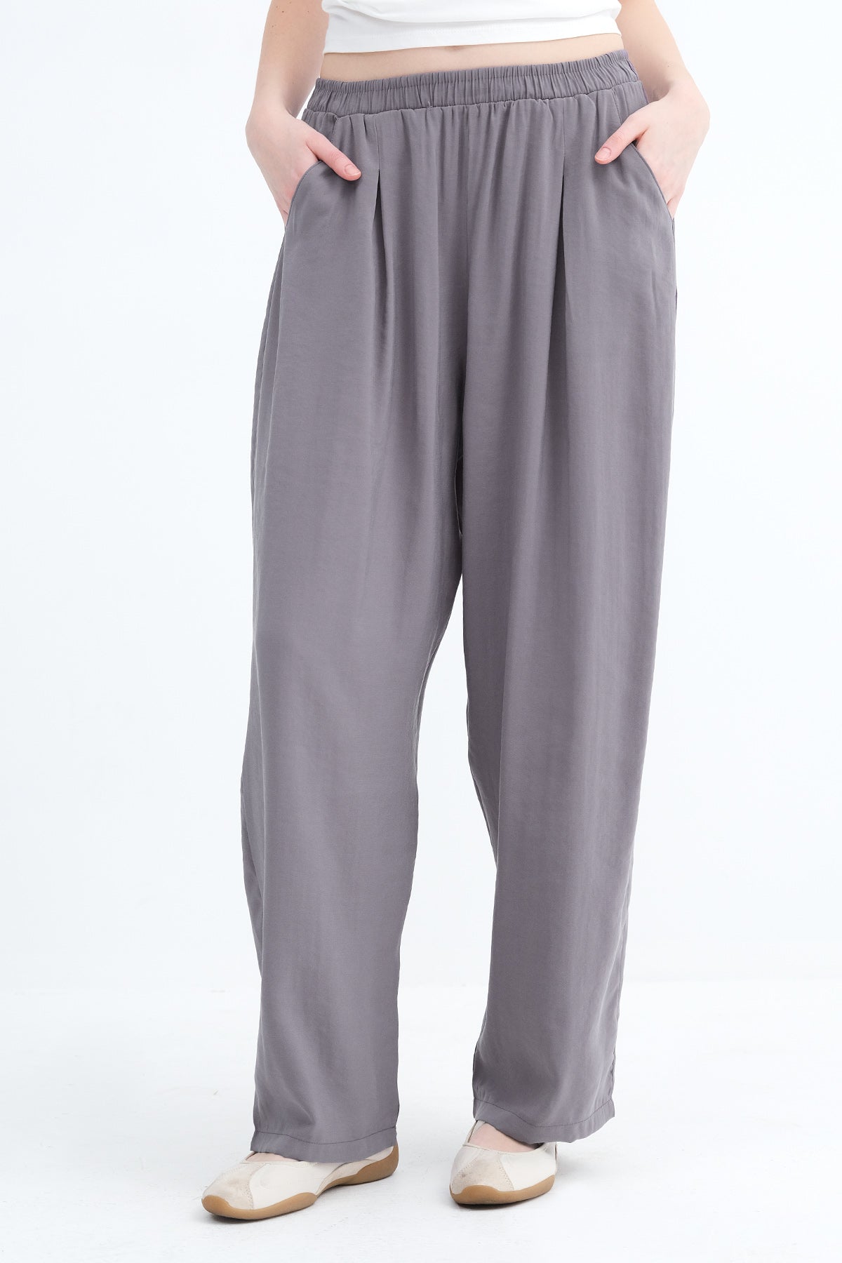 Charcoal_Elastic-Waist-Modal-Pants-addax
