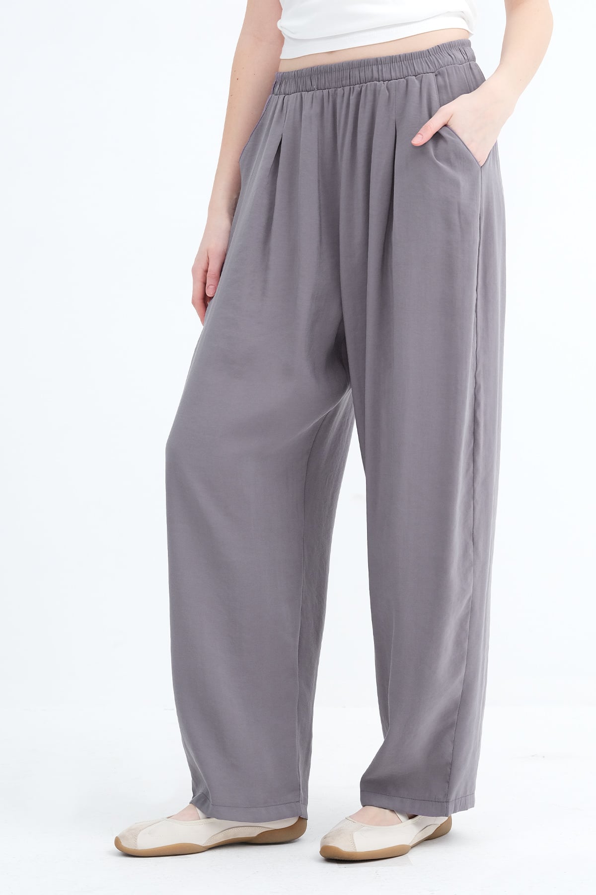 Charcoal_Elastic-Waist-Modal-Pants-addax