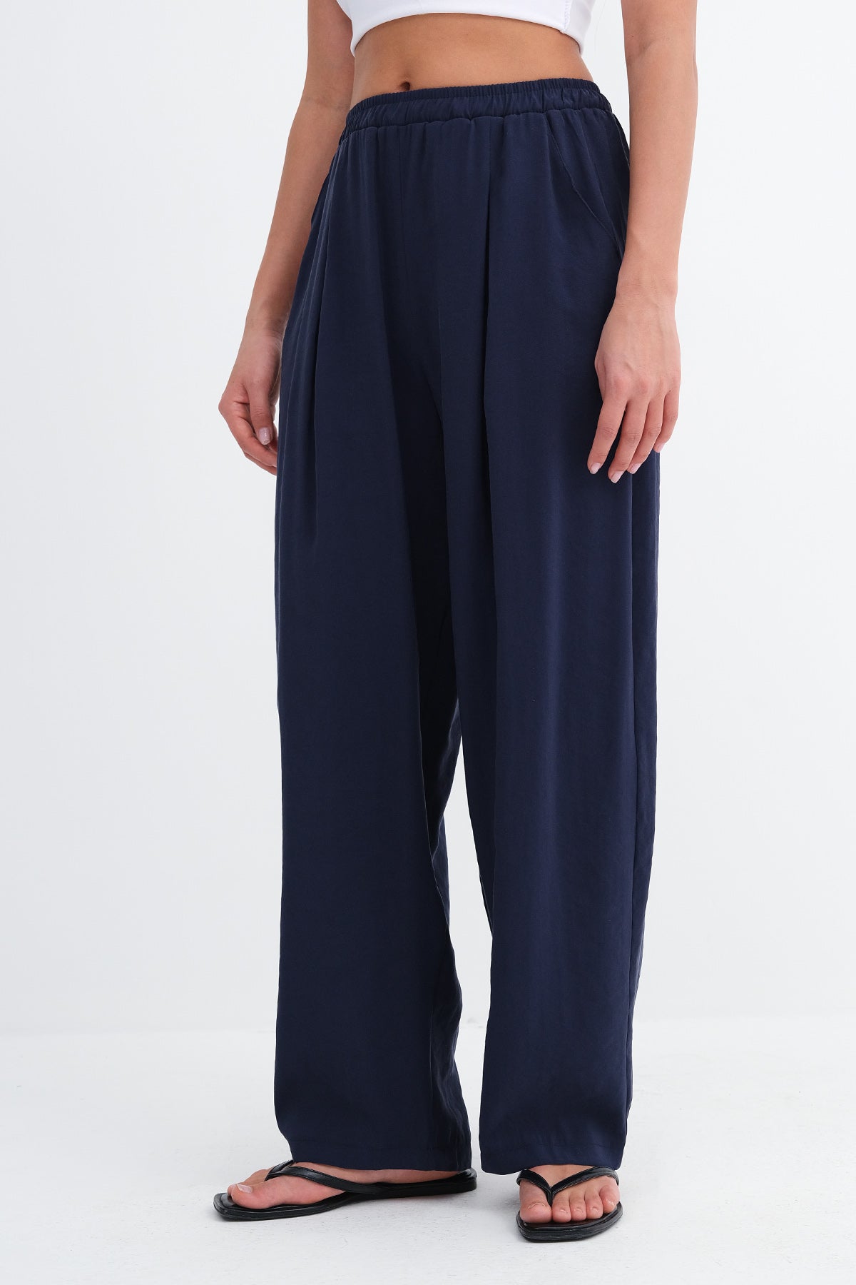 Night-Blue_Elastic-Waist-Modal-Pants-addax