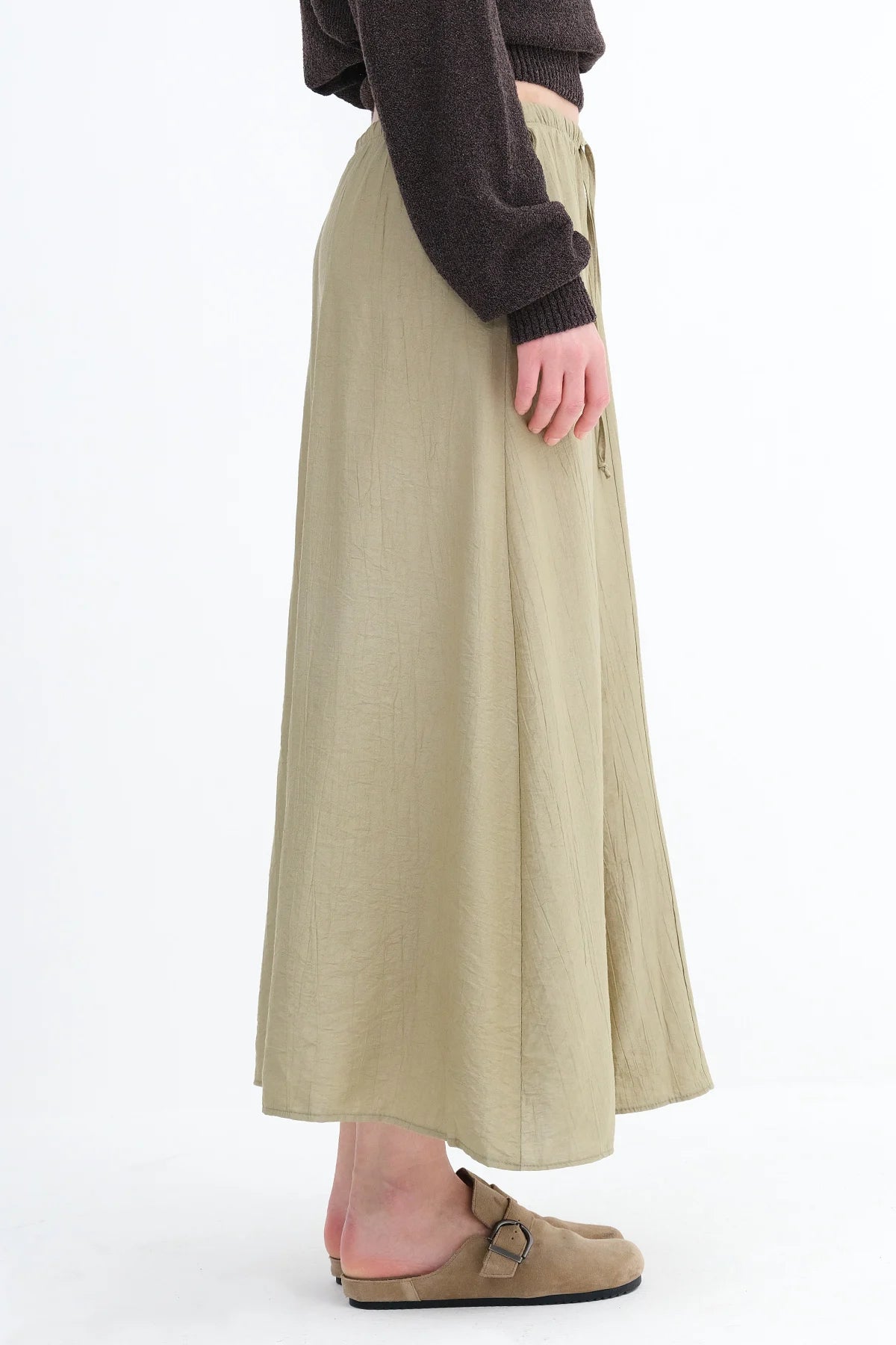 Light-Khaki_Elastic-Waist-Long-Skirt-addax