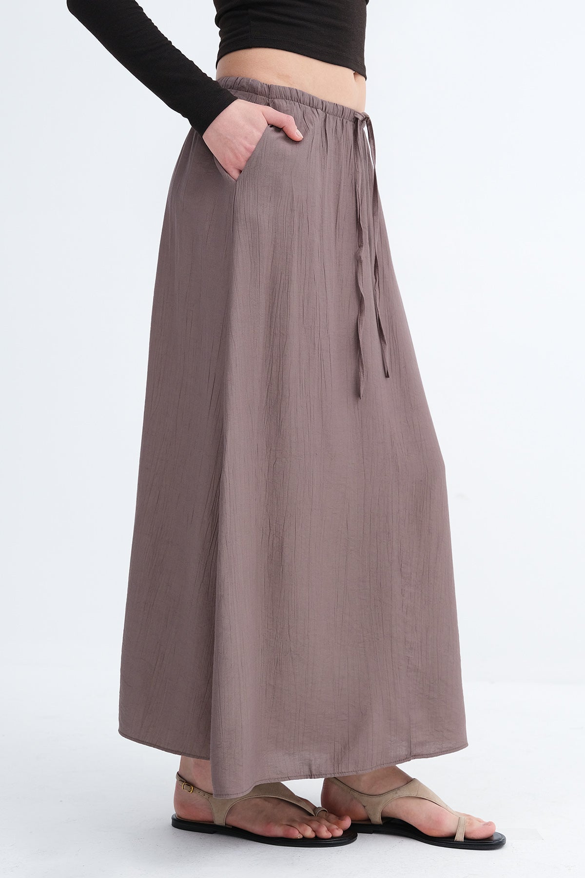 Smoke_Elastic-Waist-Long-Skirt-addax