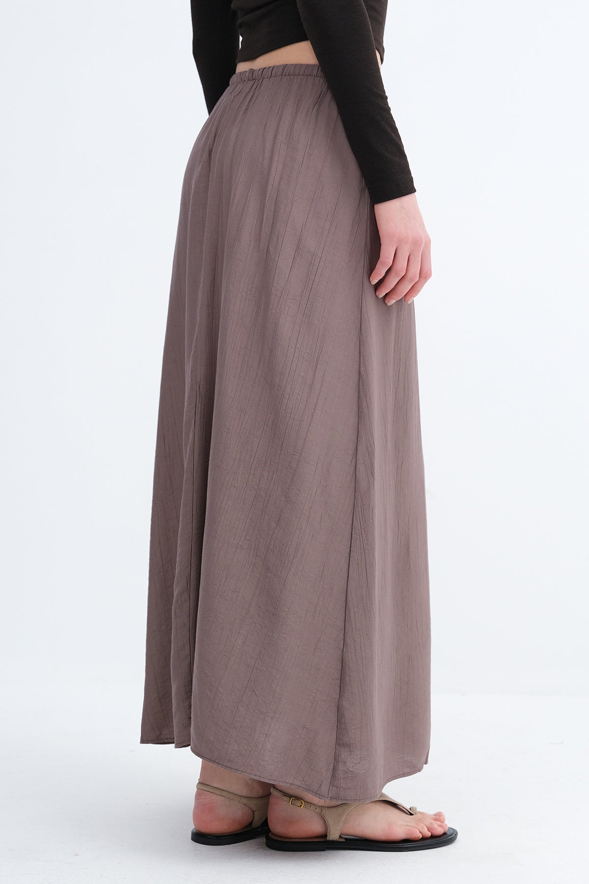 Smoke_Elastic-Waist-Long-Skirt-addax
