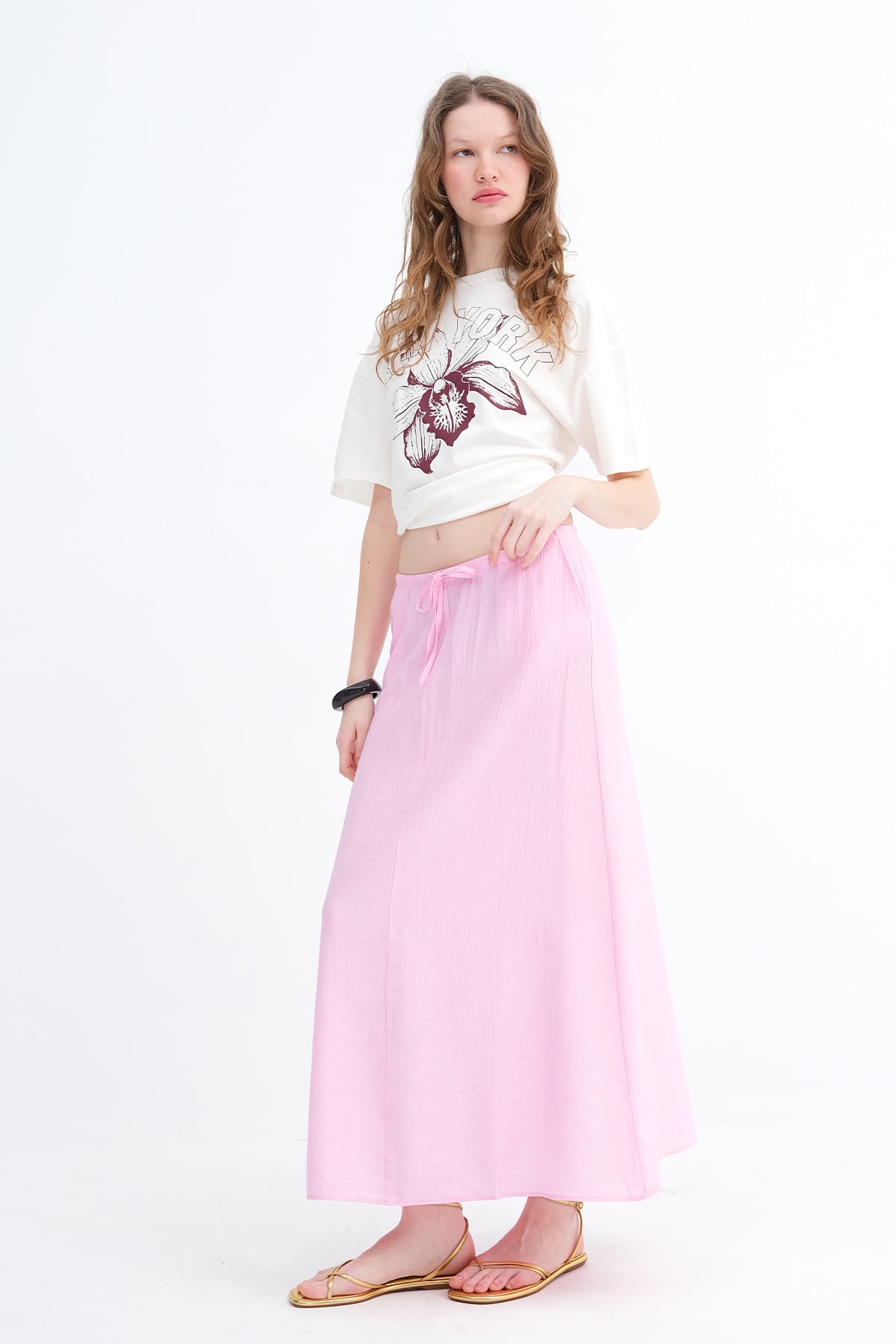 Sugar-Pink_Elastic-Waist-Long-Skirt-addax