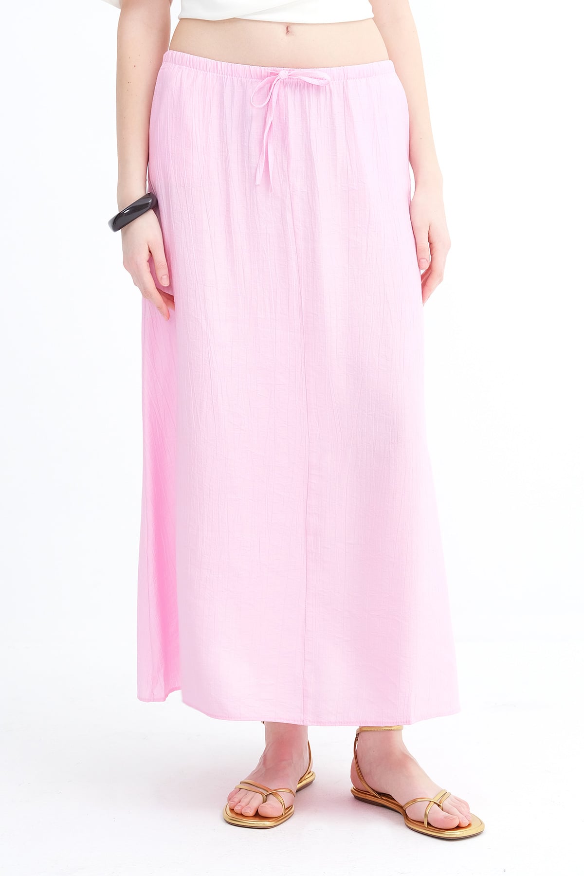 Sugar-Pink_Elastic-Waist-Long-Skirt-addax