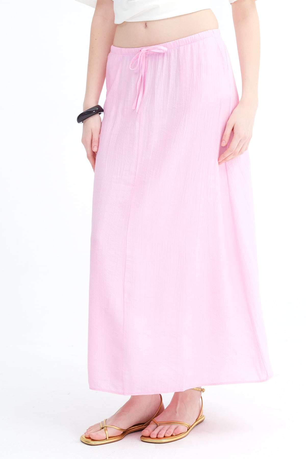 Sugar-Pink_Elastic-Waist-Long-Skirt-addax