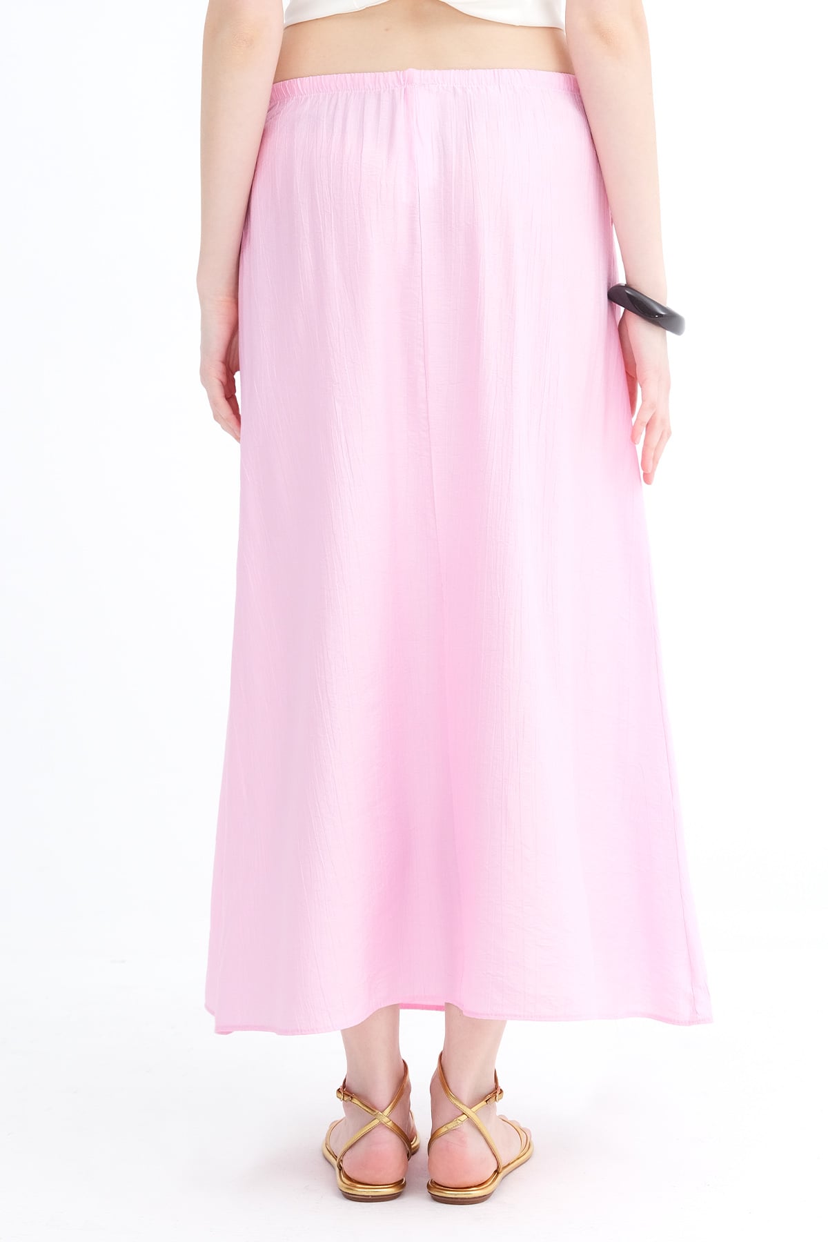 Sugar-Pink_Elastic-Waist-Long-Skirt-addax
