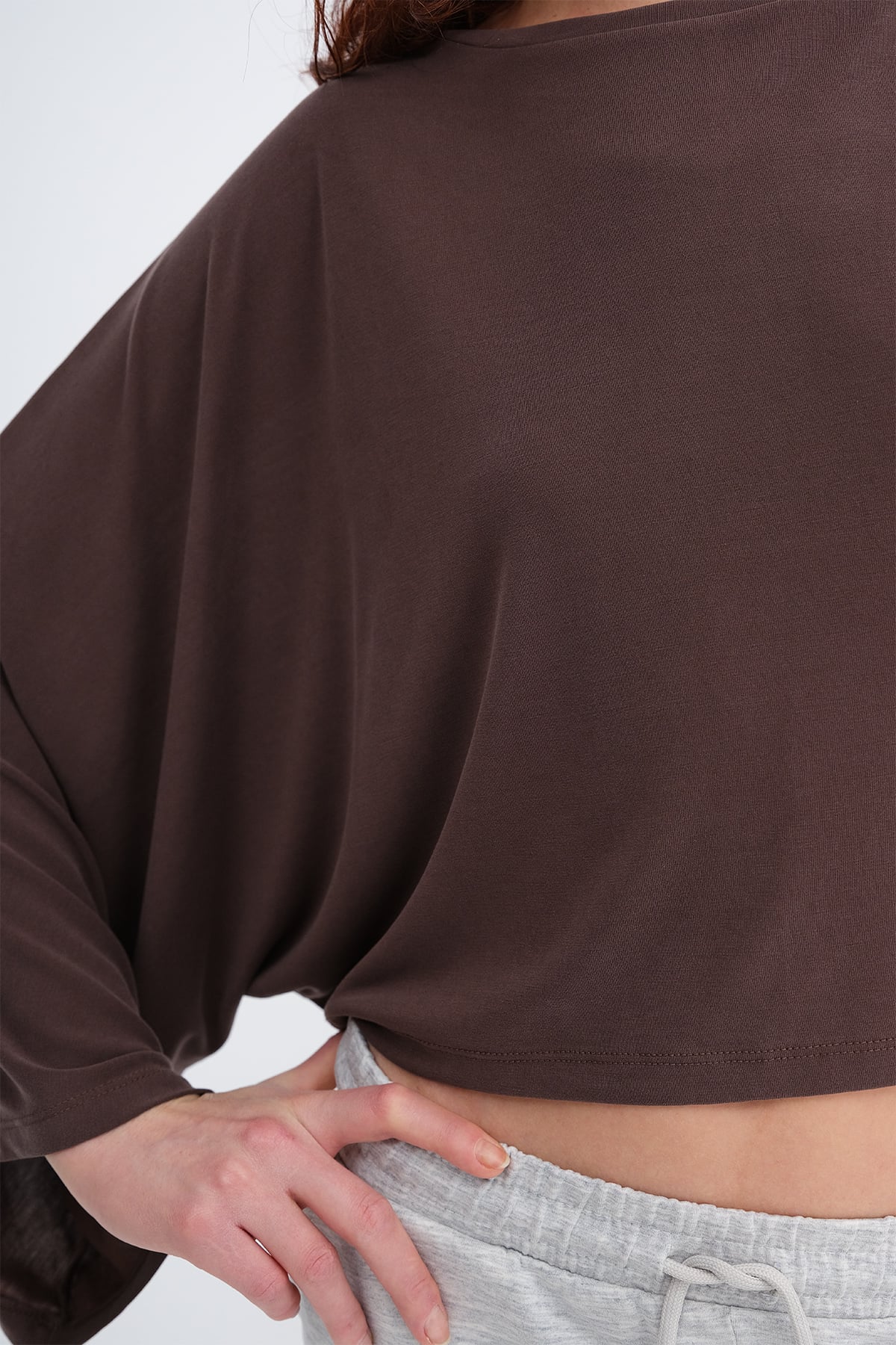 Brown_Batwing-Sleeve-Modal-Blouse-addax
