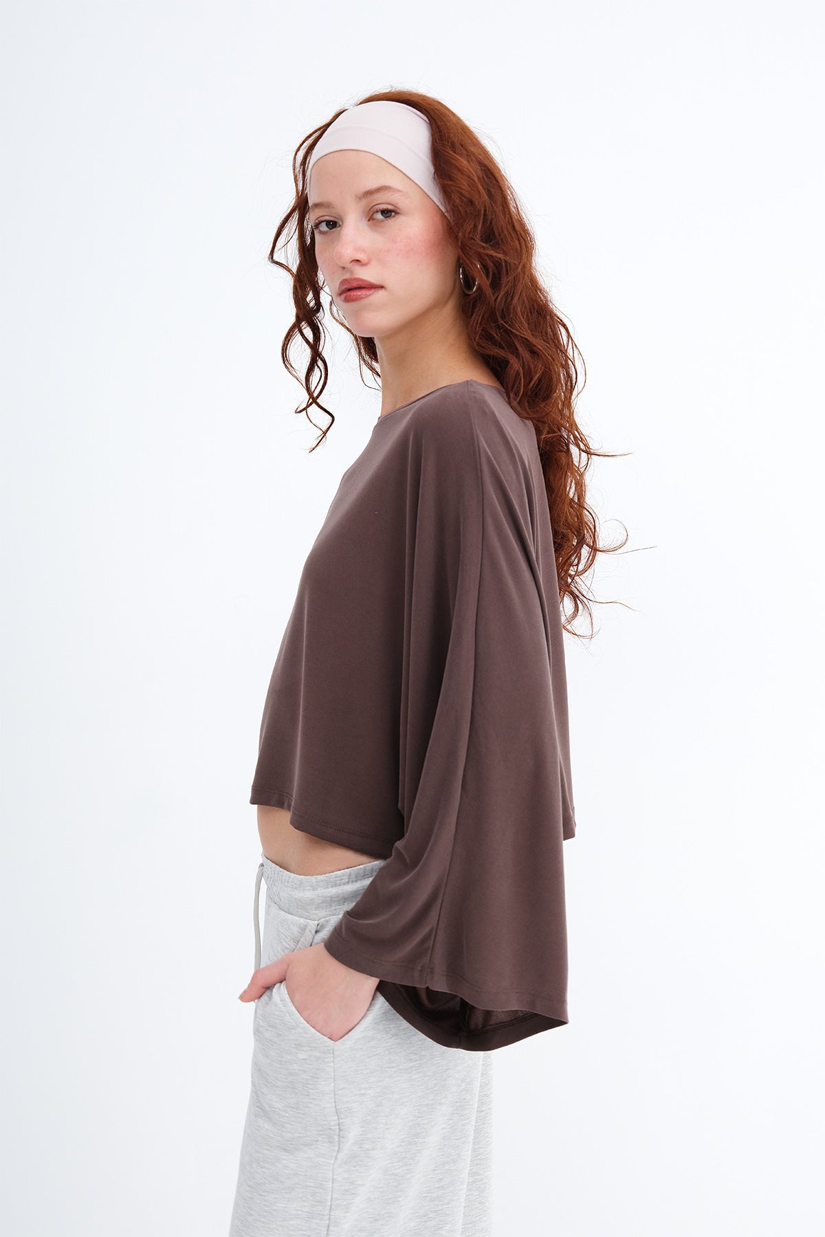 Brown_Batwing-Sleeve-Modal-Blouse-addax