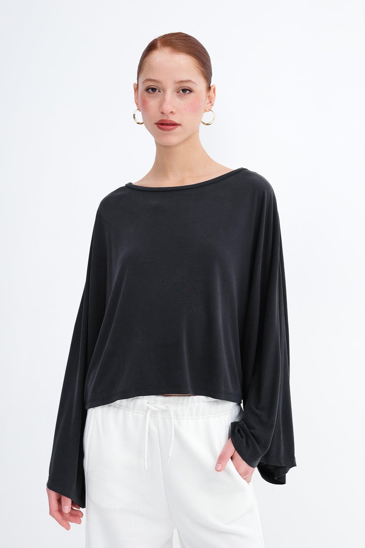 Charcoal_Batwing-Sleeve-Modal-T-shirt-addax