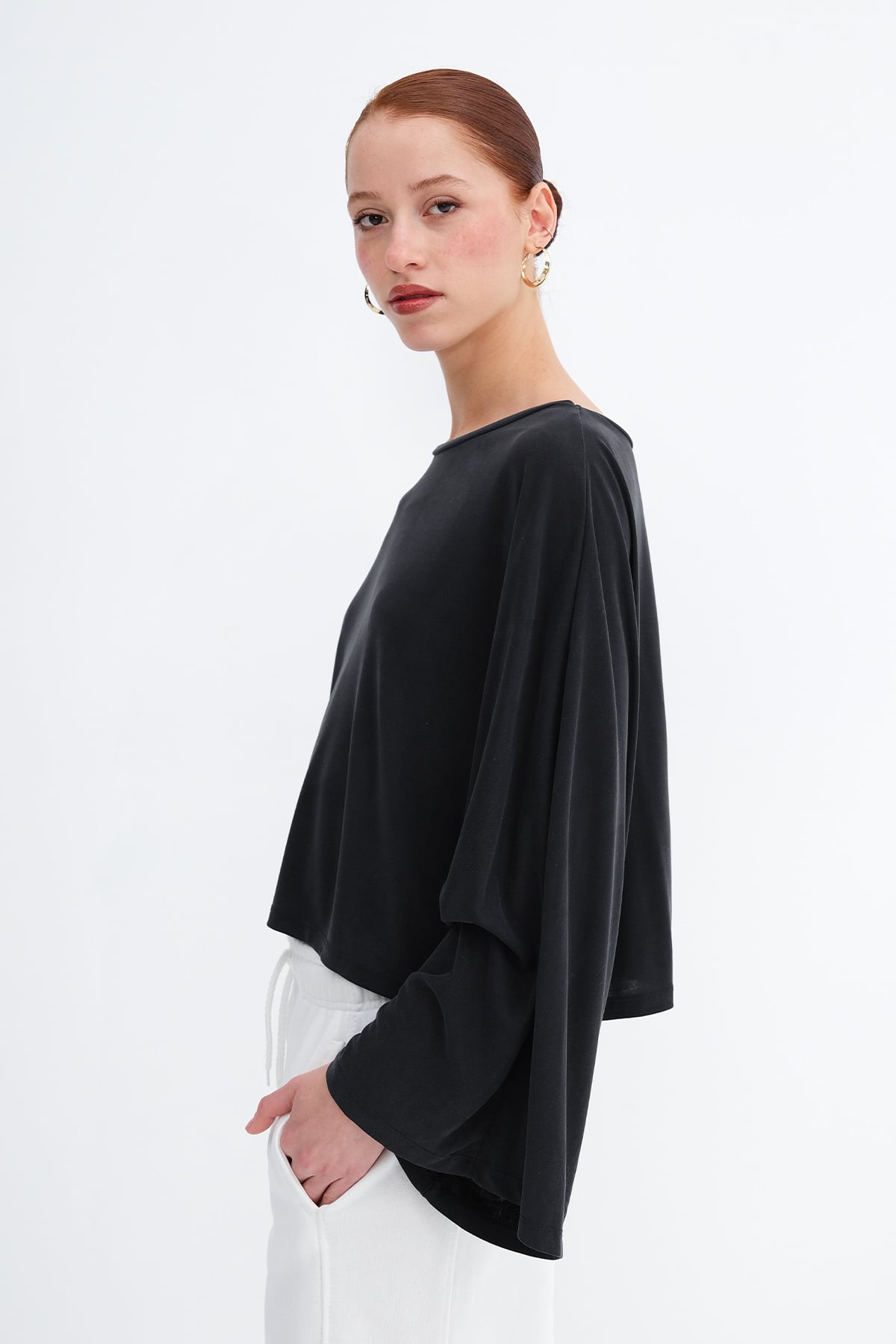 Charcoal_Batwing-Sleeve-Modal-T-shirt-addax
