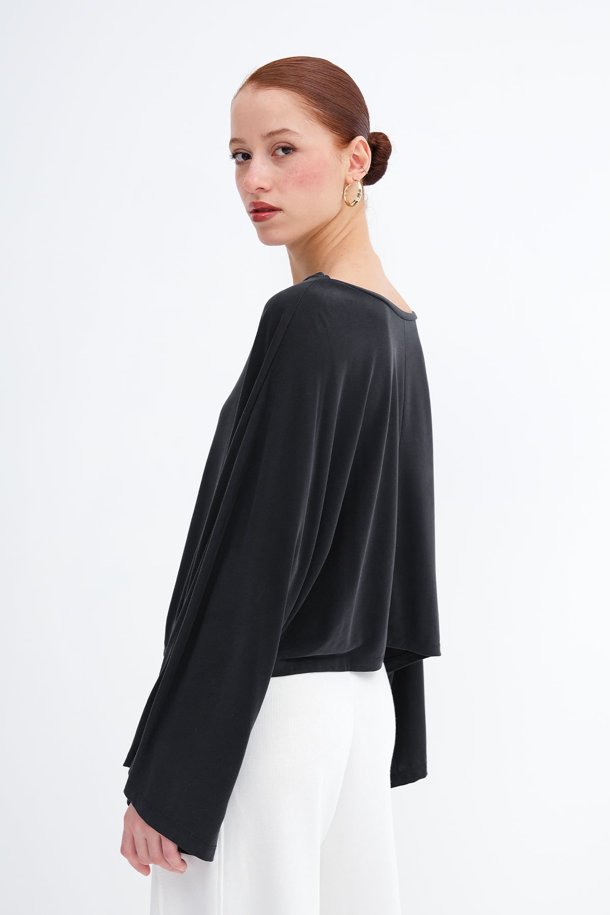 Charcoal_Batwing-Sleeve-Modal-Blouse-addax
