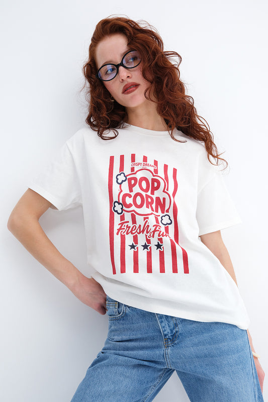 Ecru_Popcorn-Print-Thick-T-Shirt-addax