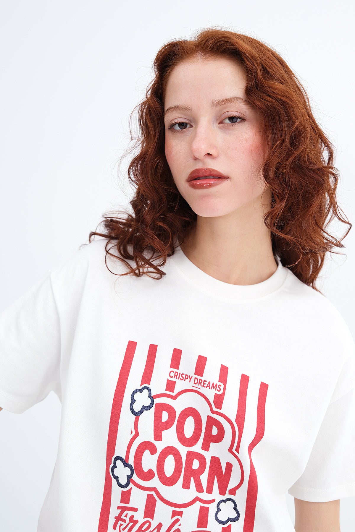 Ecru_Popcorn-Print-Thick-T-Shirt-addax
