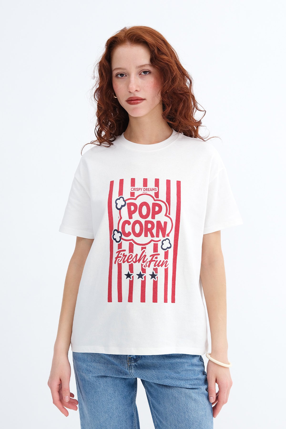 Ecru_Popcorn-Print-Thick-T-Shirt-addax